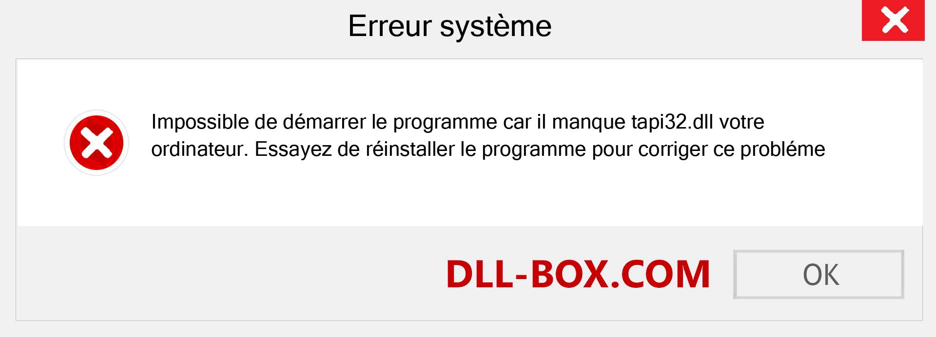 Le fichier tapi32.dll est manquant ?. Télécharger pour Windows 7, 8, 10 - Correction de l'erreur manquante tapi32 dll sur Windows, photos, images