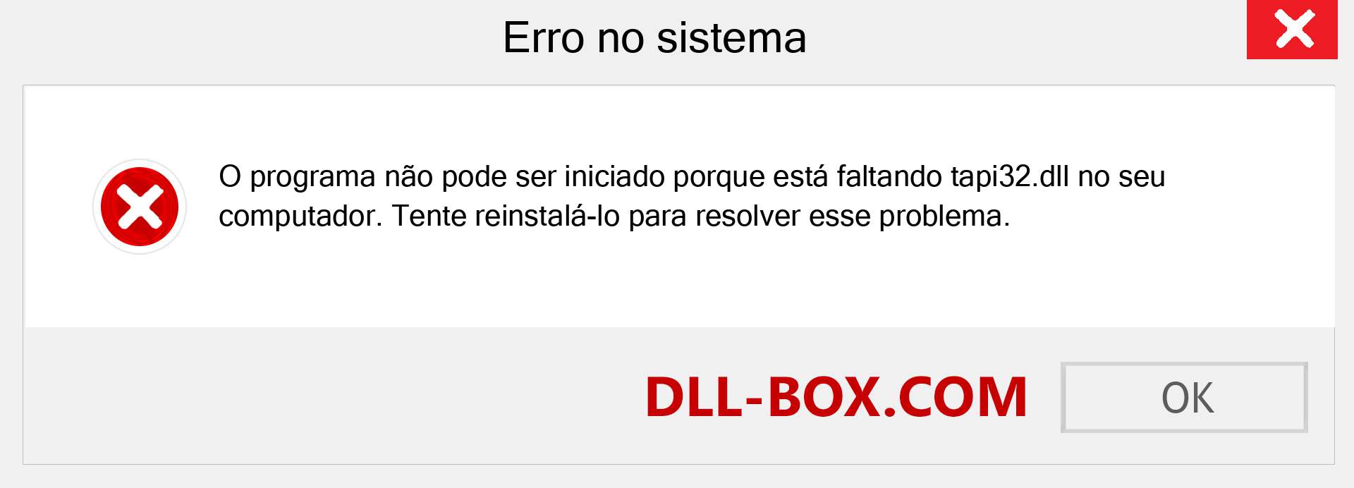 Arquivo tapi32.dll ausente ?. Download para Windows 7, 8, 10 - Correção de erro ausente tapi32 dll no Windows, fotos, imagens